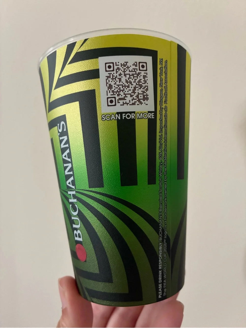 Buchanan’s Official FIFA World Cup 2026 Souvenir Cup Exclusive Fan Fest Swag